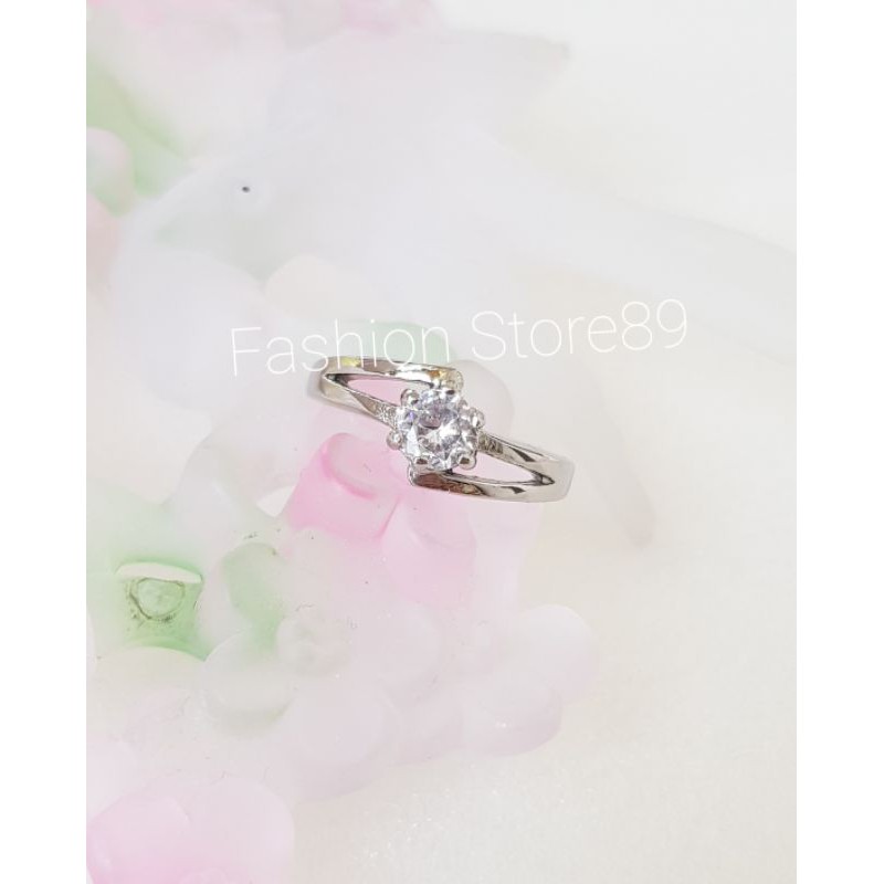 Ready cincin Emas putih Titanium bestseller permata Import Fashion perhiasan Antikarat selamanya