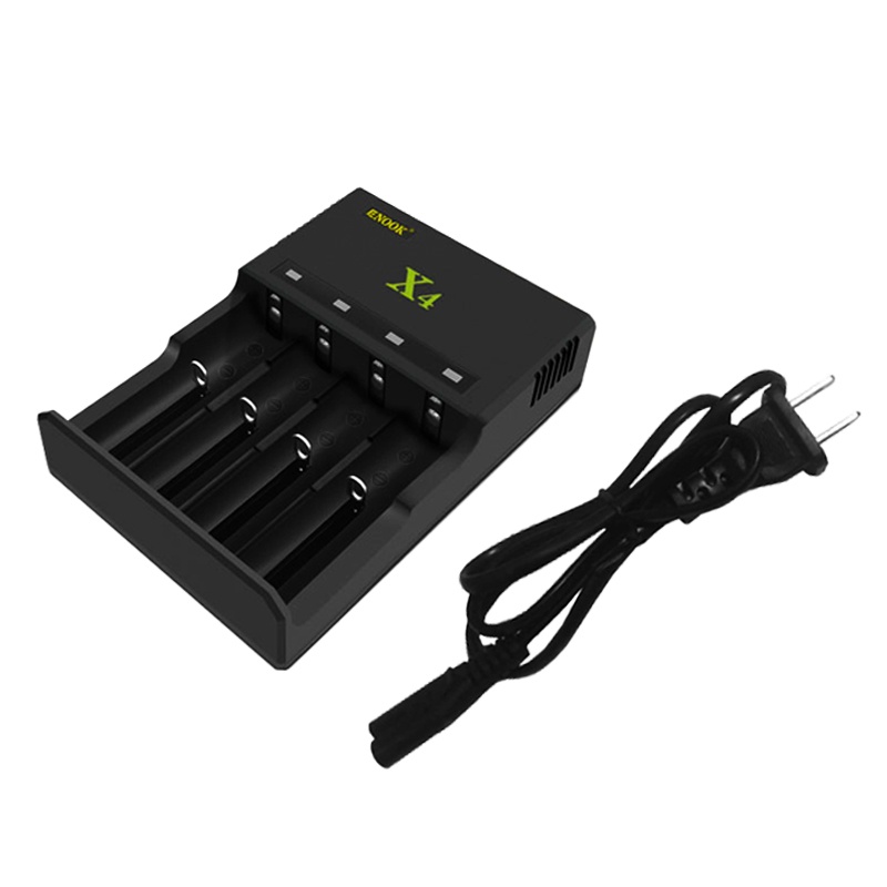 Enook X4 Charger 4 Slot Autocut [ vape / vapor / rokok elektrik ]