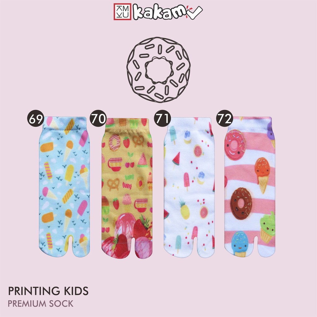 Kaos Kaki Jempol Anak Printing Karakter Unicorn 4