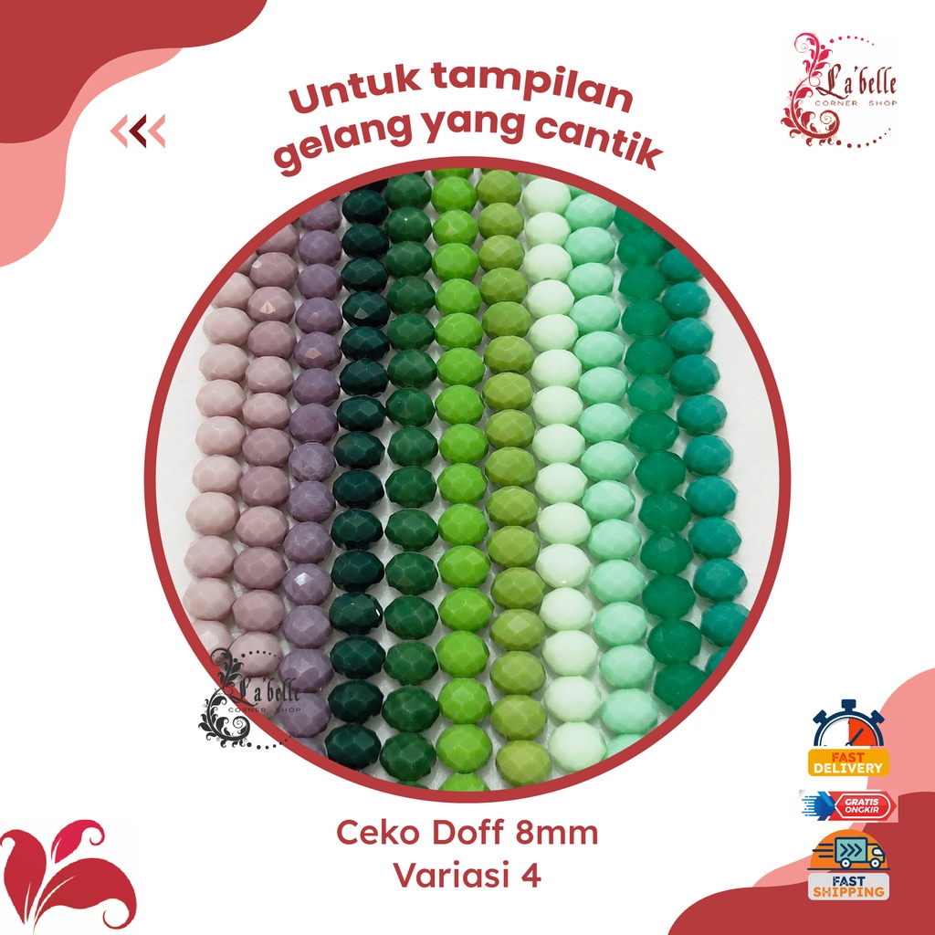 Kristal Ceko Doff 8mm Variasi 4