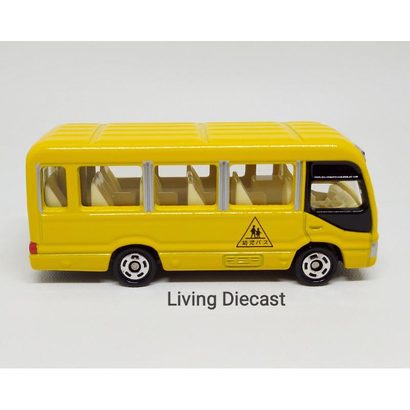 Diecast Bus toyota coaster color yellow - Tomica Reguler