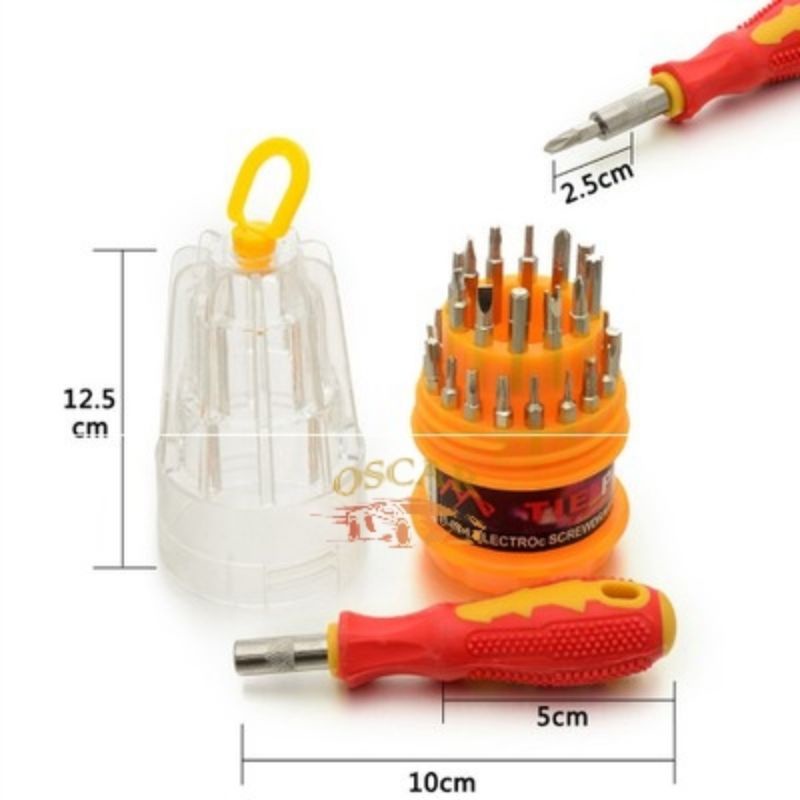 Obeng Set 31in1 - Obeng Set Telur - Obeng Mini Service Elektronik HP Obeng set 32 in 1 + pinset model kotak