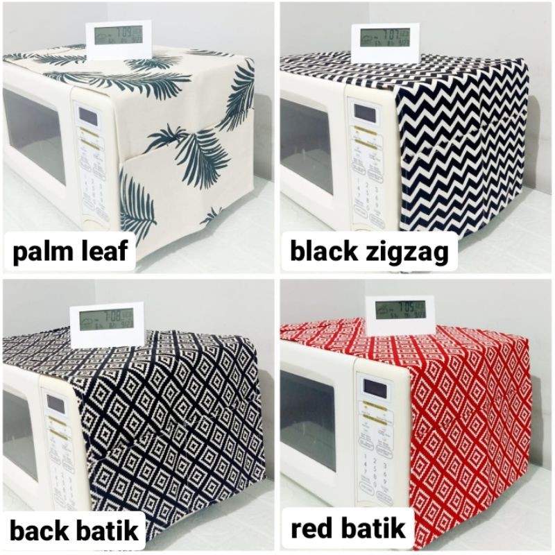 Taplak microwave / cover microwave bahan kanvas