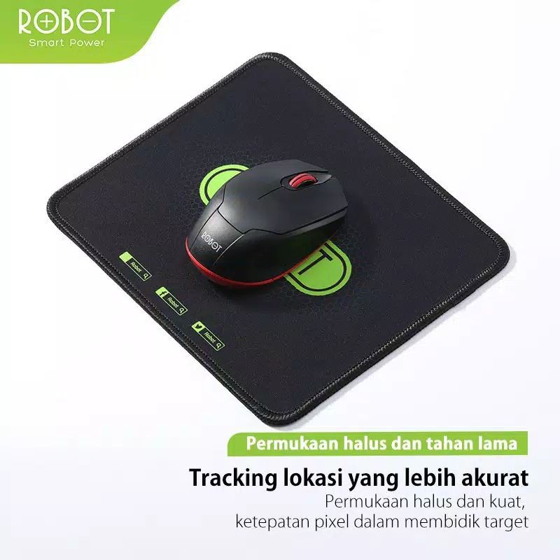 Mousepad Anti Slip Mouse Pad RP01 Gaming Polos Hitam Murah Rubber Original - Garansi Resmi 1 Tahun