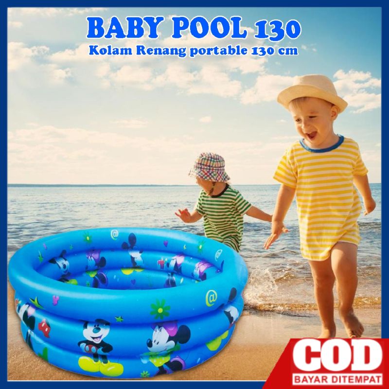 Mainan anak kolam renang karet mini BABY POOL 130CM MOUT-239