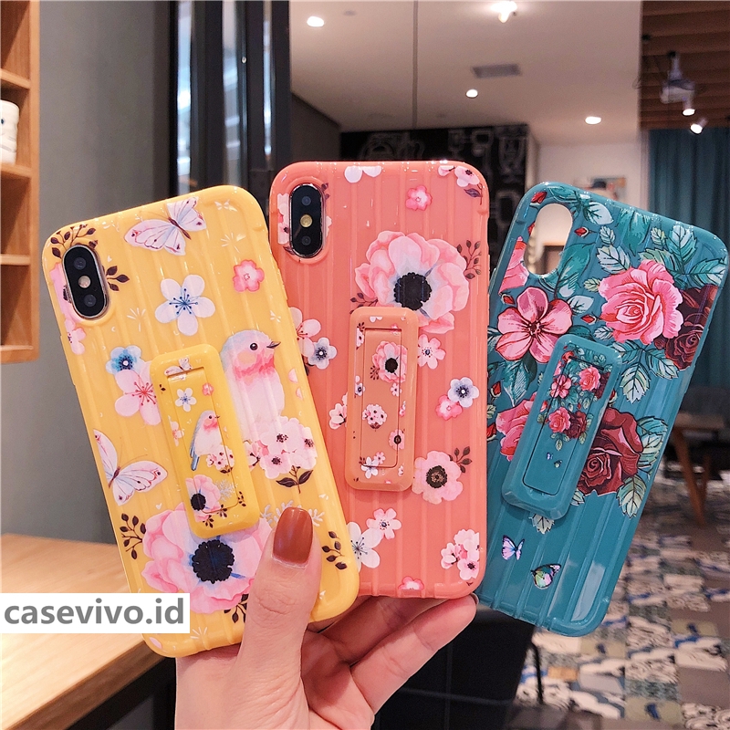 Casing Soft Case Iphone 6s Plus 6 7 8 Plus Iphone 11 X Xs Iphone Se 2020 Motif Bunga 3d Dengan Stand Shopee Indonesia