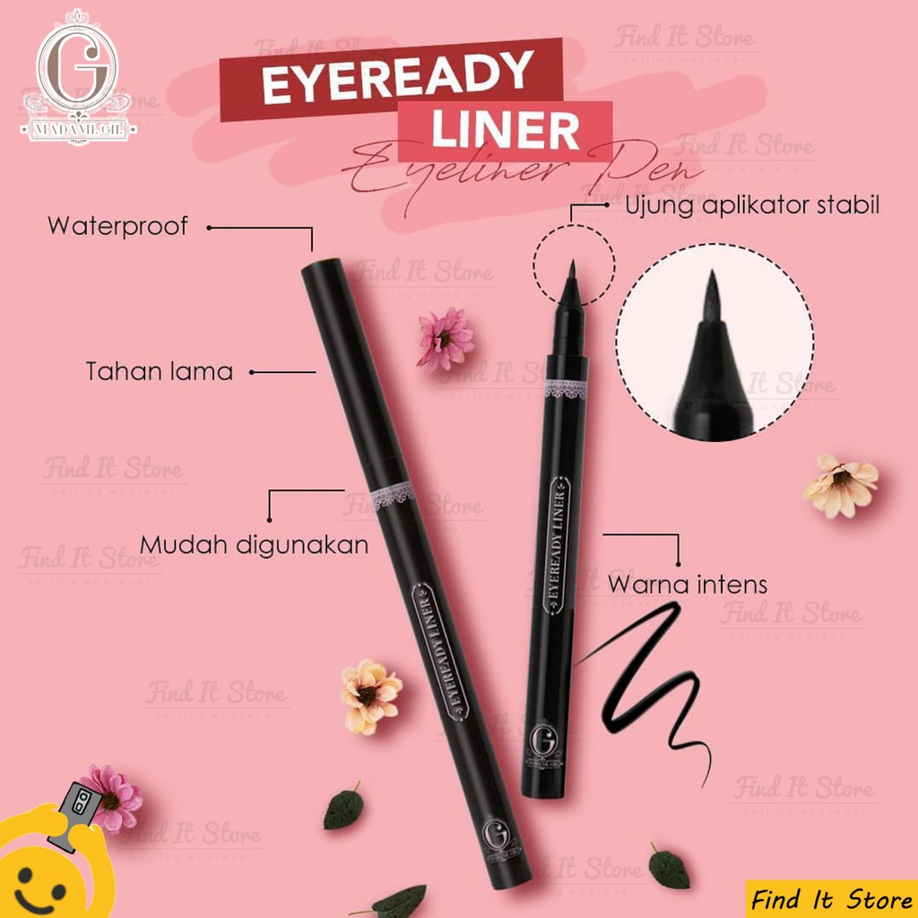 Madame Gie Eyeready Liner | Wing It Lady Liner | Eye Liner Pen waterproof spidol | BPOM eyeliner