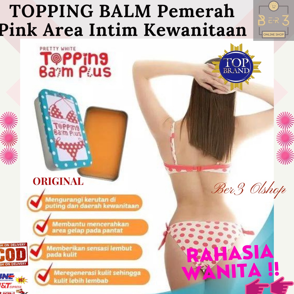 Cream Topping Balm Krim Salep Pencerah Penghilang Steachmark Noda Hitam Pemutih Pink Kulit Sekitar B