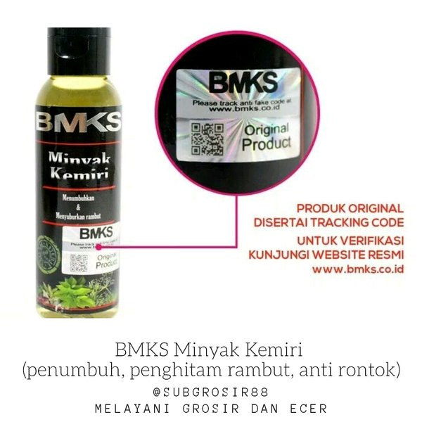 [ORI] BMKS Minyak Kemiri Penumbuh Rambut Original 100% Asli Kemiri Obat Penumbuh Rambut Aman Untuk Bayi 100ml