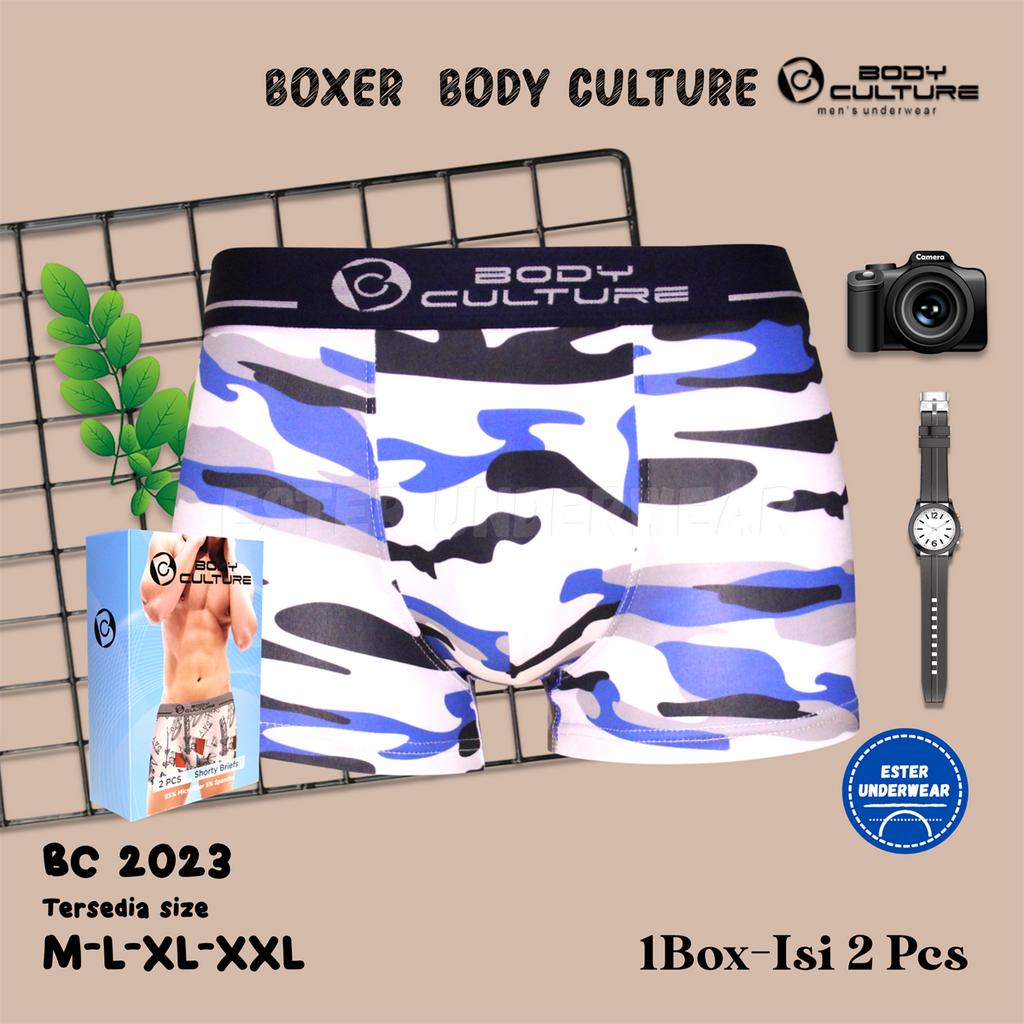 Body Culture Celana Boxer Pria BC 2023 1Box Isi 2Pcs