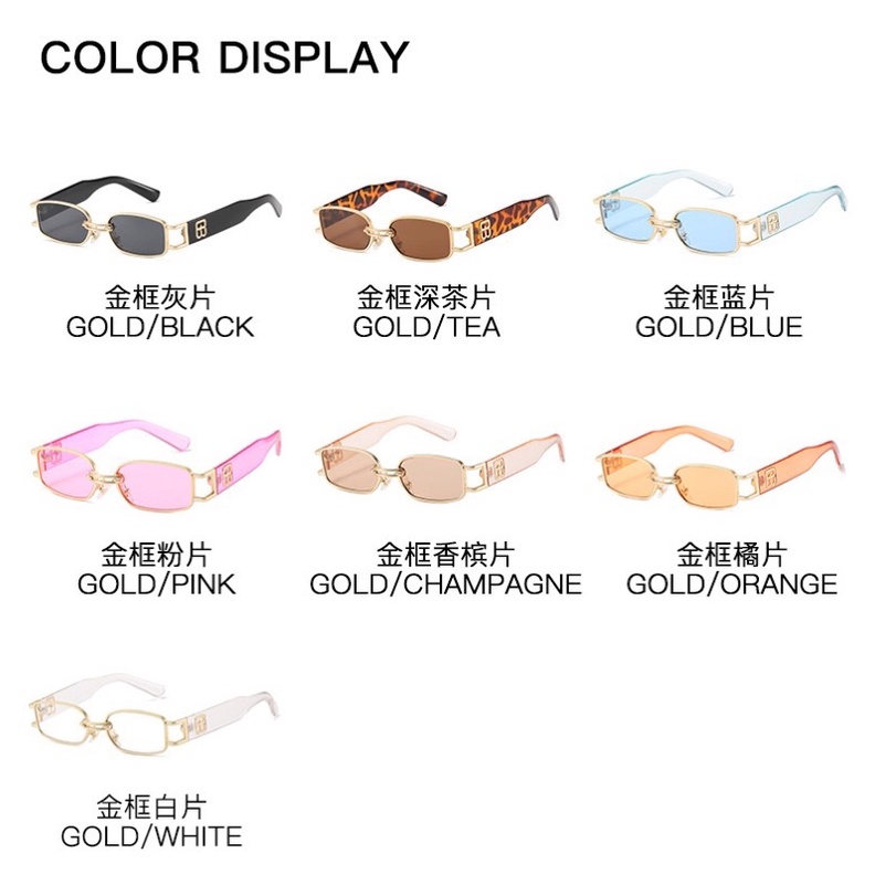 Kacamata【3】ins retro fashion men and women sunglasses