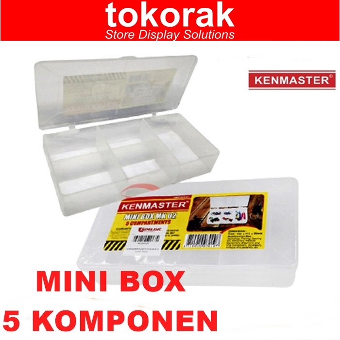 MINI BOX 5 COMPONEN KENMASTER - TOOL BOX KM-02 SLOT KOTAK