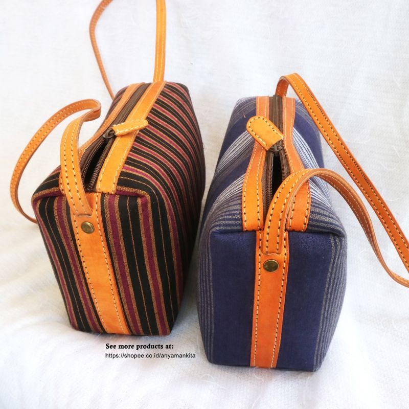 Slingbag Kulit Kembung Lurik / Slingbag Kulit Premium