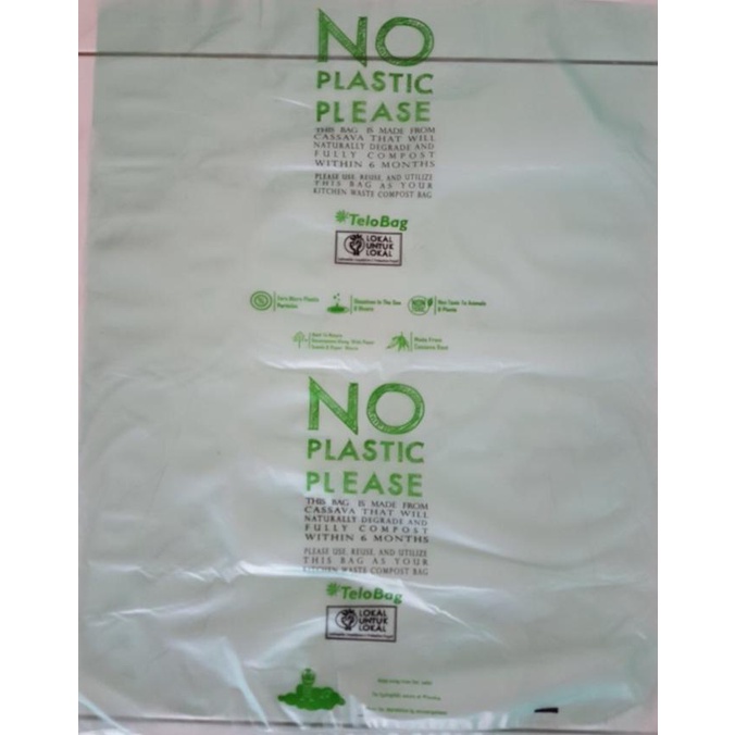Trash bag kantong sampah organik plastik organik singkong telobag 44x6