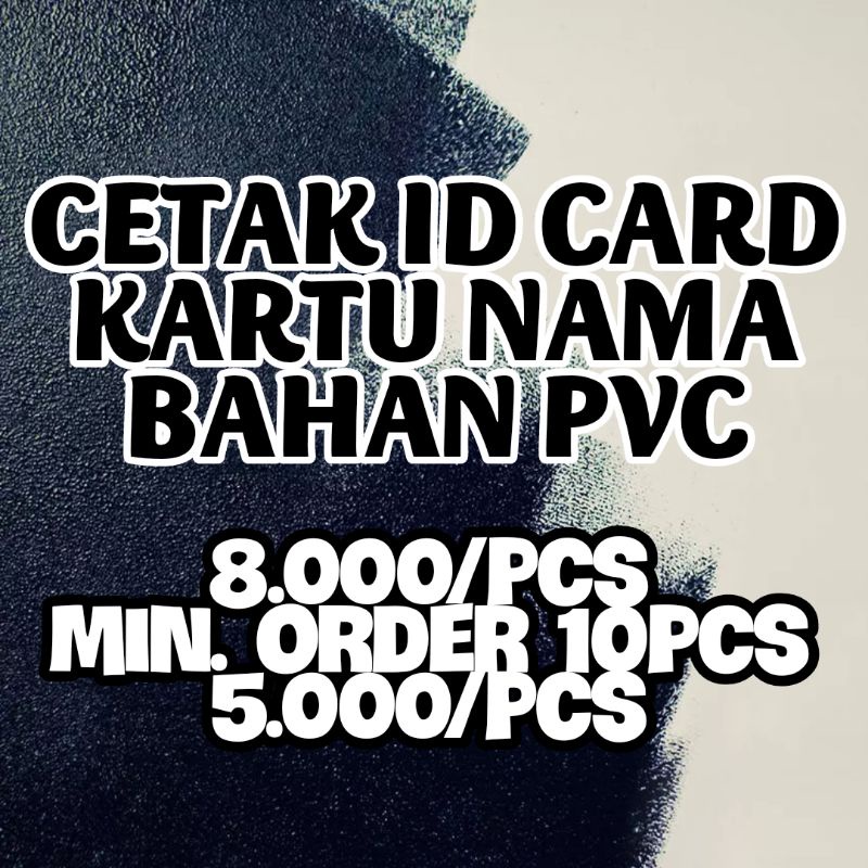 

cetak kartu nama name tag id card bahan pvc atm