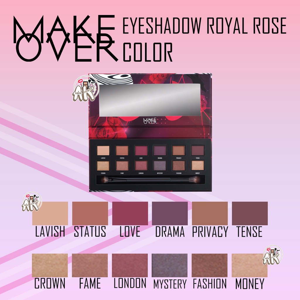 MAKE OVER EYESHADOW UPTOWN BAE / ROYAL ROSE POWERSTAY EYE PALETTE