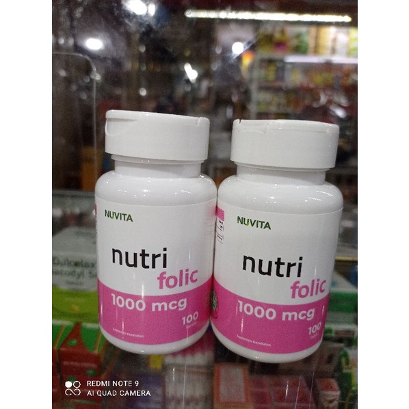 Nuvita Nutri folic nutrisi ibu hamil asam folat 1000mcg isi 100 tablet