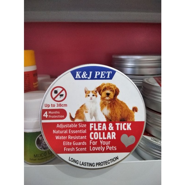 K&amp;J Flea &amp; Tick Collar kucing Anjing 38cm