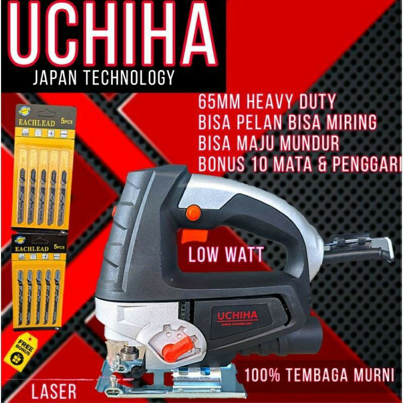 Mesin jigsaw laser gergaji kayu triplek besi uchiha japan teknologi