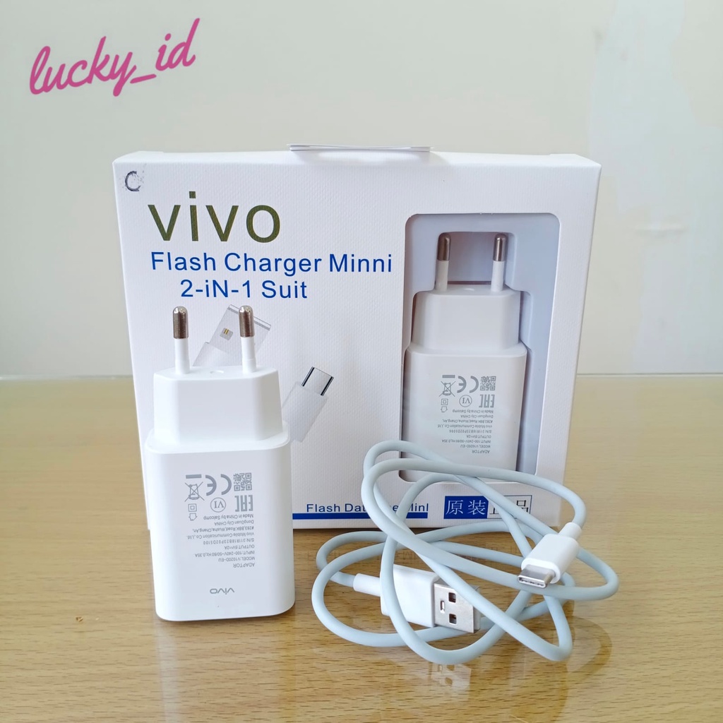 Charger VIVO X27 Micro dan Type C Fast Charging Original