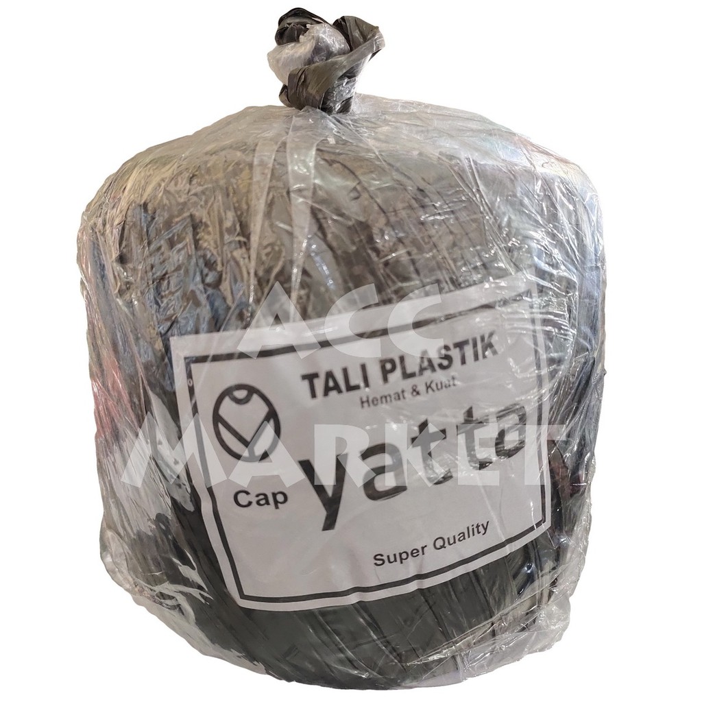 Tali Rafia Plastik 1 Kg Full Rapia Rapiah Besar Hitam