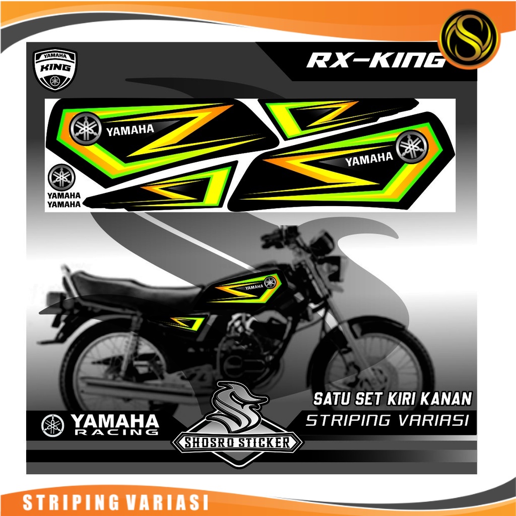 MOTOR  RX-KING SIMPLE  STIKER COD VARIASI /STRIPING STIKER VARIASI POLET YAMAHA RX KING VARIASI UNIV