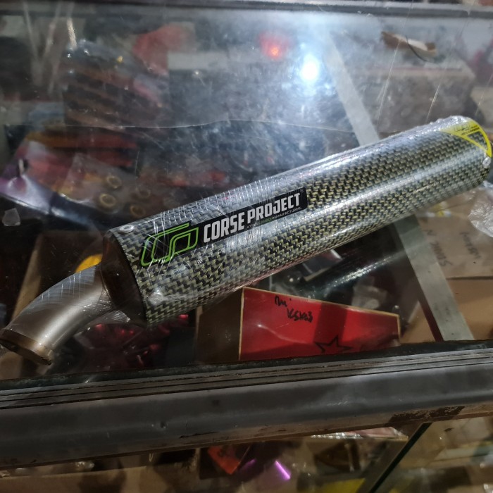 Silencer Knalpot 2tak Corseproject Carbon Yellow