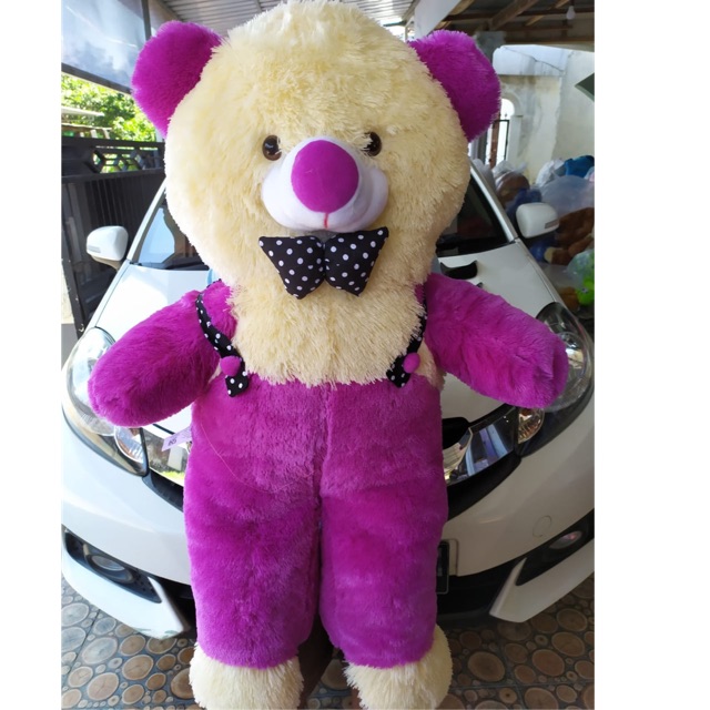 Boneka teddy bear jumbo / beruang jumbo jojon panjang ungu jojon