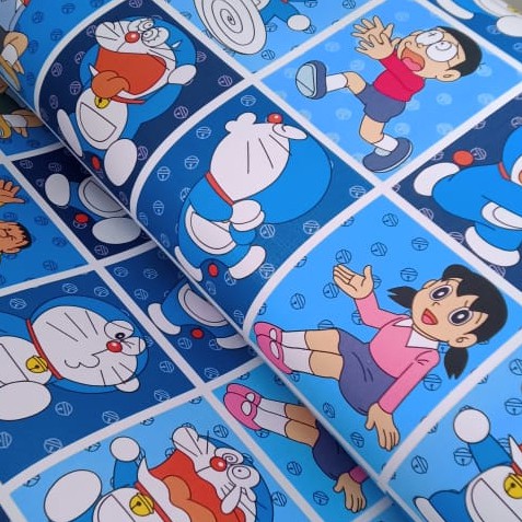 Wallpaper Sticker Doraemon ZDA005 Tipis / Wallpaper New 2021 / Ukuran 9mx45cm