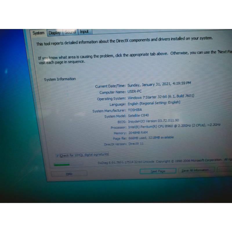 Laptop Toshiba Satellite C840 Ram 2gb Hdd 320gb Intel Pentium Shopee Indonesia