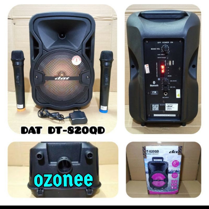 SPEAKER AKTIF 8 INCH PORTABLE DAT DT 820 QD ORIGINAL