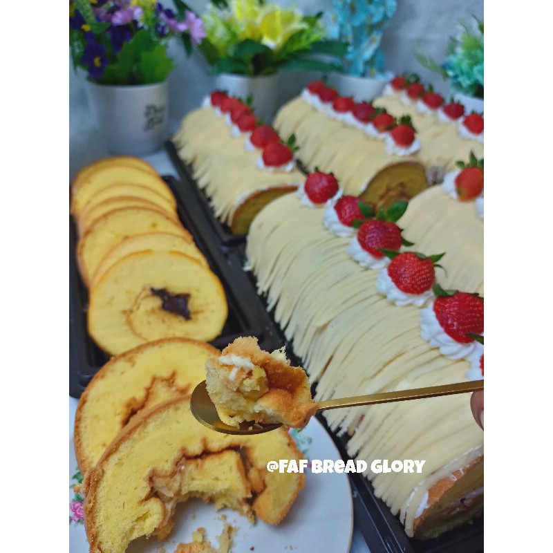 

Roll cake keju gondrong