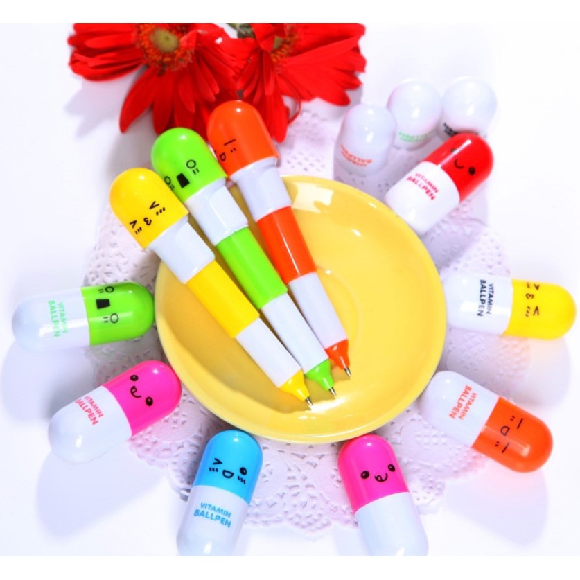 PULPEN KAPSUL VITAMIN / PENA VITAMIN UNIK / PENA VITAMIN KAPSUL / PULPEN KAPSUL LUCU SOUVENIR-8