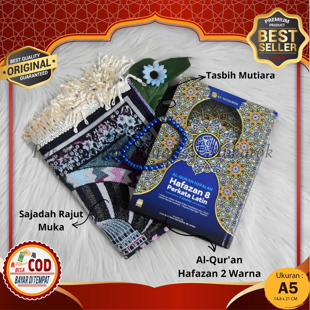 PROMO HAMPERS BOX MIKA Ukuran A5 Sedang (Isi Al Quran, Sajadah Dan Tasbih 33 Butir) Hampers Box Mika