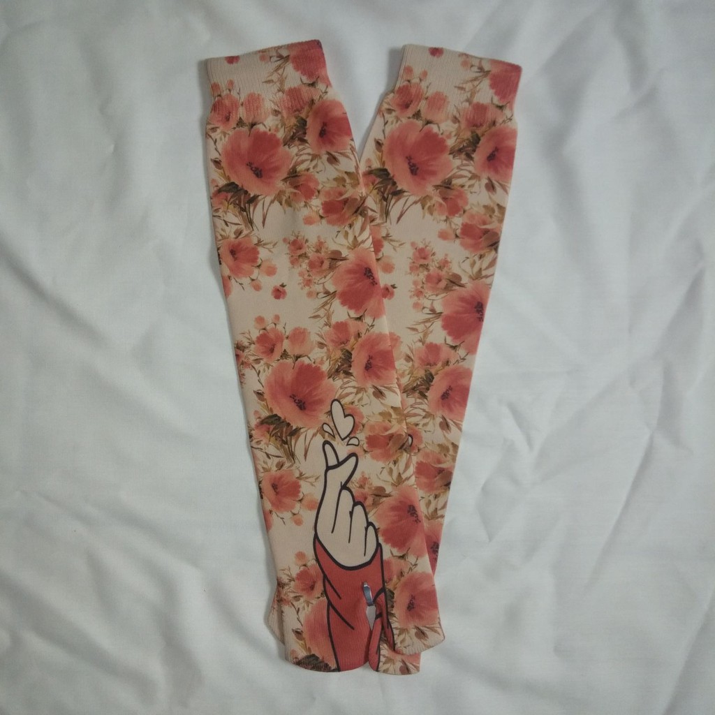 Premium Kaos Kaki Jempol Printing Muslimah  Kaos Kaki Motif Wanita Dewasa Panjang Sebetis-A 13