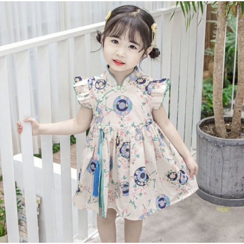 dress cheongsam girl / baju imlek anak / chinese style cheongsam tradisional china / baju cheongsam 