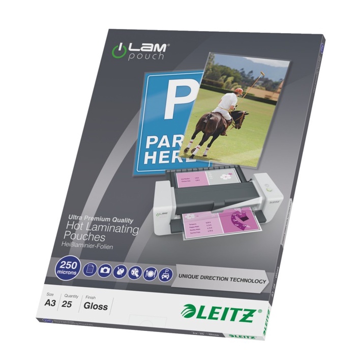 

Leitz plastik laminating 100 mic A4 A3