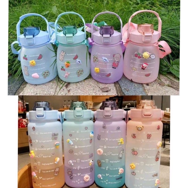 Botol Minum 2 Liter 2000ML (BZ 101) 1300ML 1.3 Liter (BZ102) Korea VIRAL / Botol Gradasi / Botol Luc