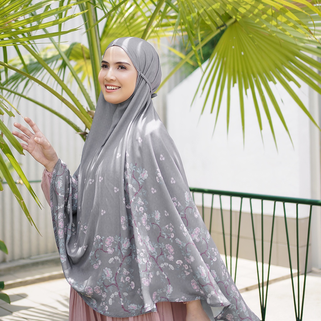 DOA - BAITI CALANTHA KHIMAR DARK GREY - SYARI