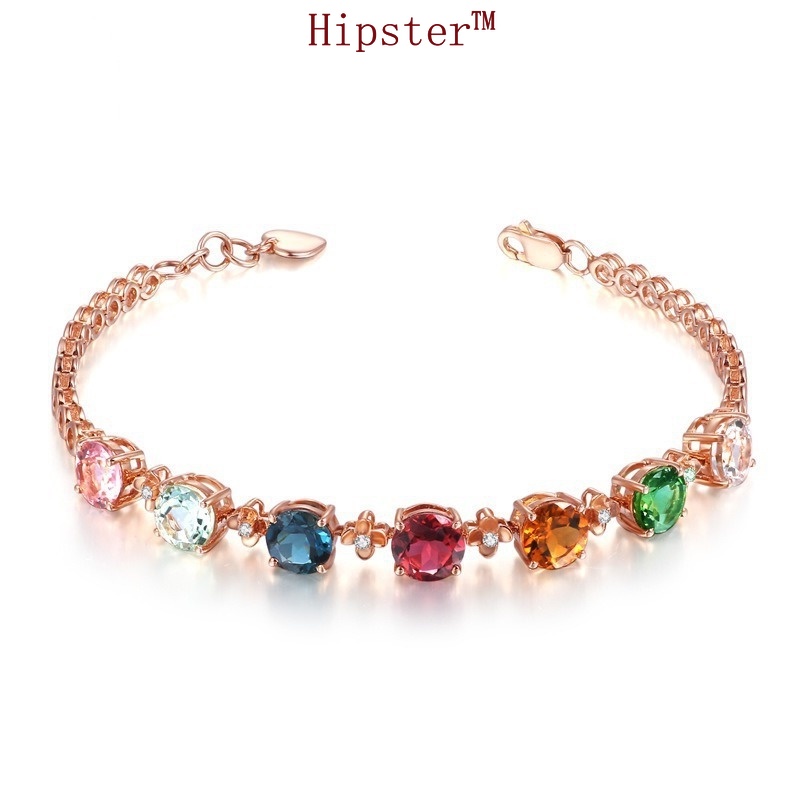 Best-Selling New Type Candy Micro-Inlaid Colorful Crystal Bracelet