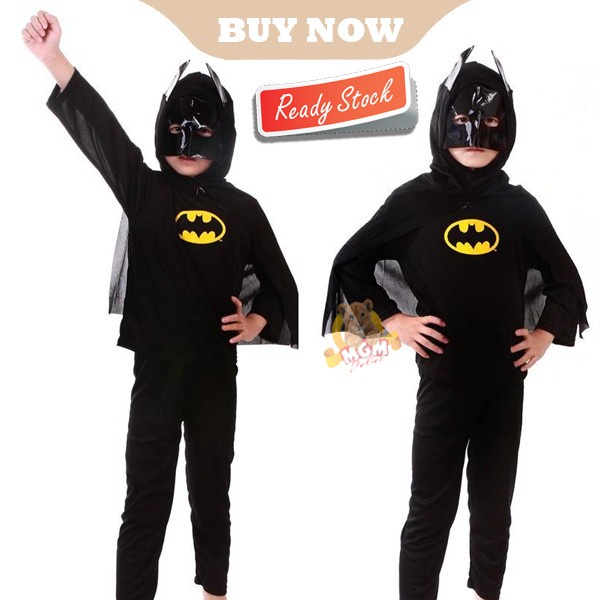 Baju kostum SUPERHERO anak halloween costume COMPLETE SET polyester