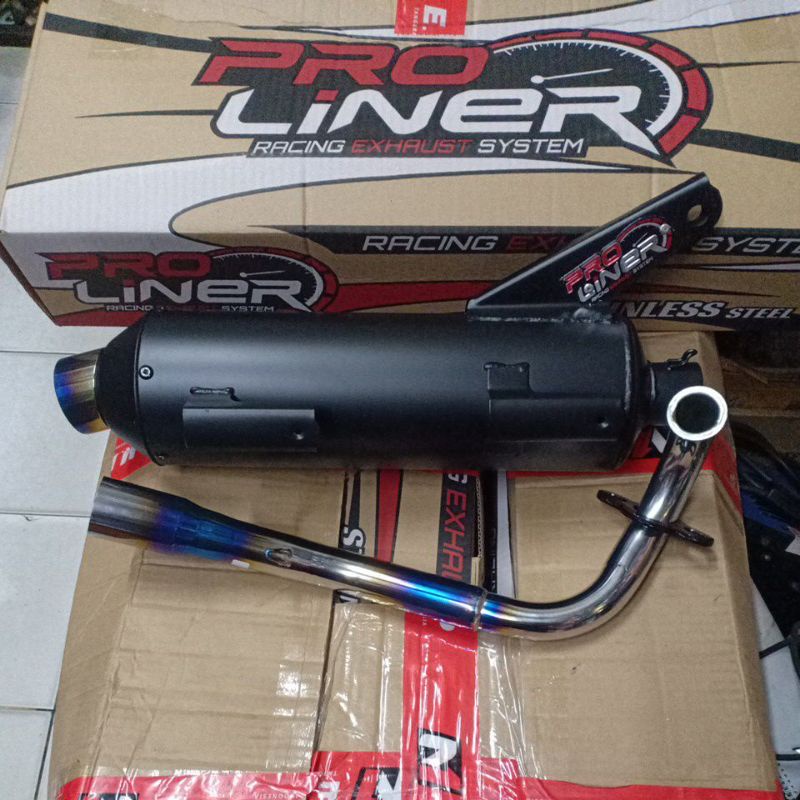 Knalpot standar racing Proliner blue Genio Beat fi 2020 Scoopy 2021