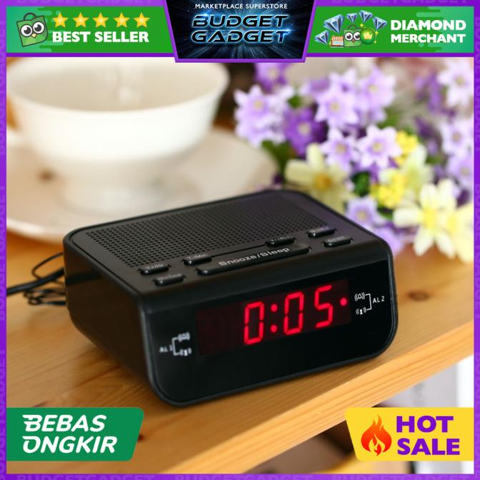 Jam Meja LED Digital Clock dengan FM Radio