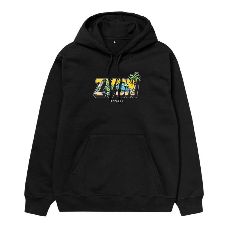 hoodie sweater pria wanita jaket pria crewnek hitam hoody hitam zavision