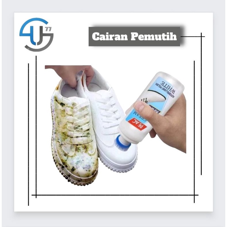 US039 Cairan Pembersih dan Pemutih Sepatu Putih/Shoe Cleaner/Polish Semir Krim Ajaib By Toko Haji Usman