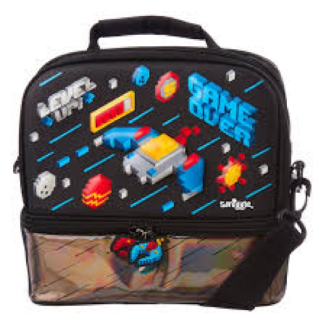 Smiggle Fave Hardtop Double Decker Lunch box - Black