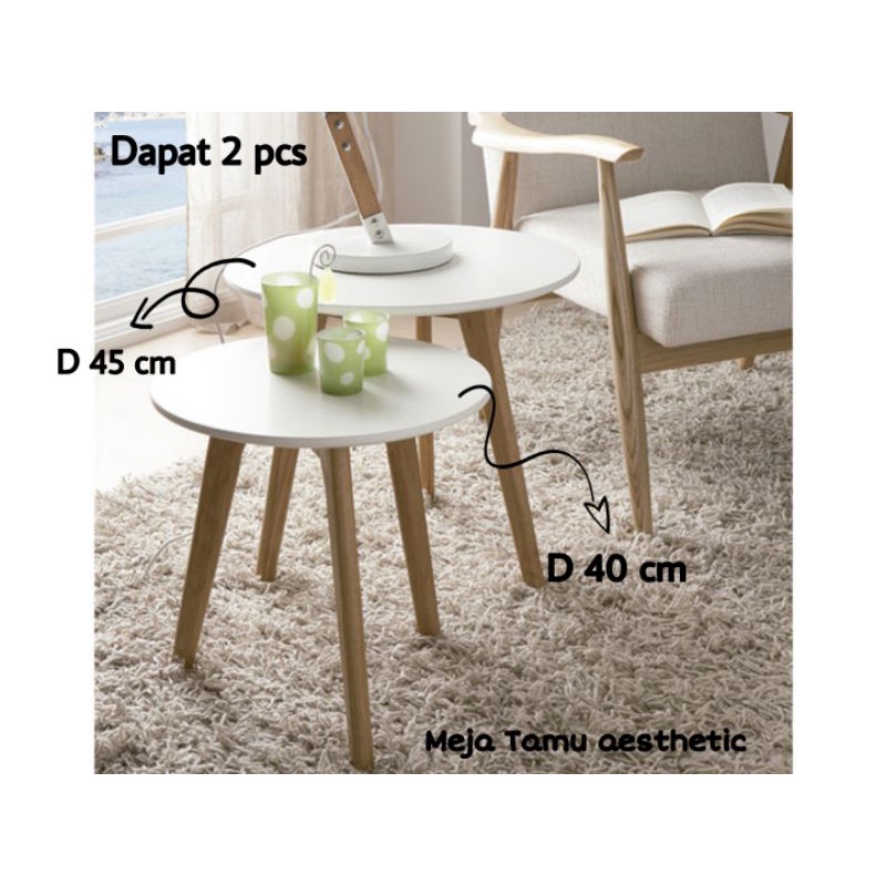 Jual Meja Ruang Tamu Estetik , Meja Murah Ruang Tamu Aesthetic , Meja