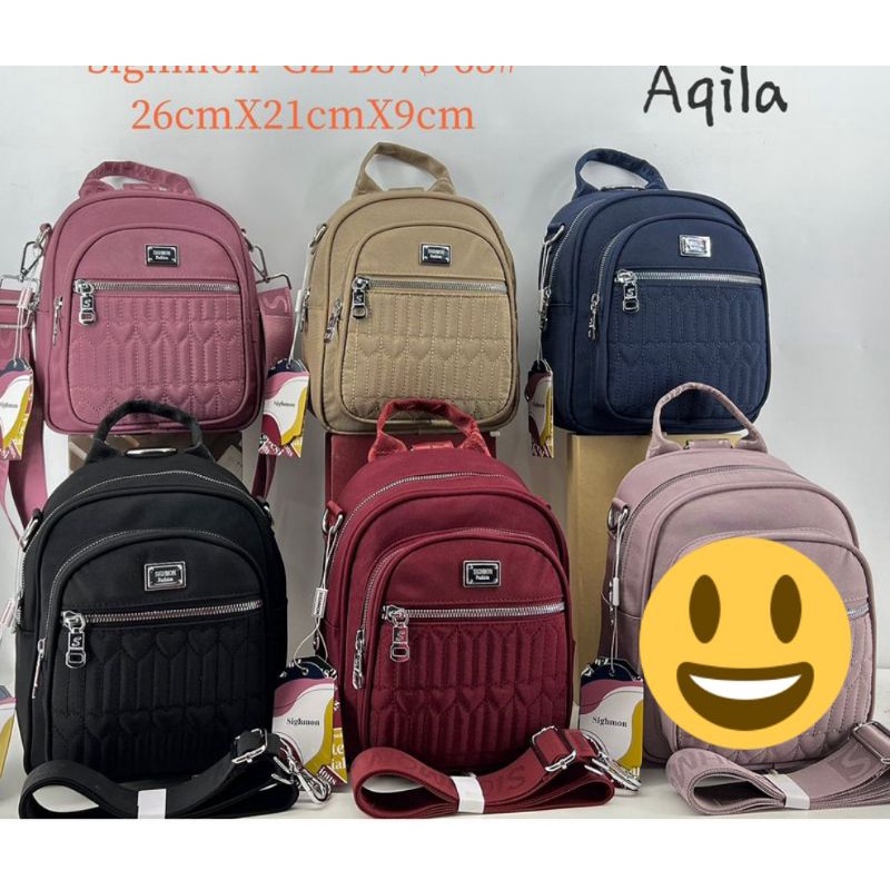 backpack wanita import/ tas ransel wanita sighmon 2in1