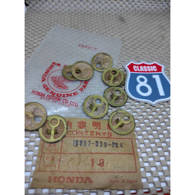 SARINGAN FILTER KUNINGAN KRAN BENSIN TANGKI CB100 CB125 S90 S90Z BENLY XL125 ORIGINAL NOs