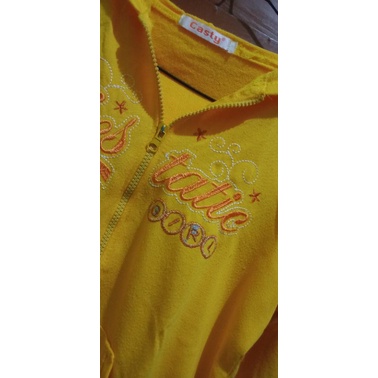 jaket kuning jaket perempuan jaket wanita remaja preloved jaket